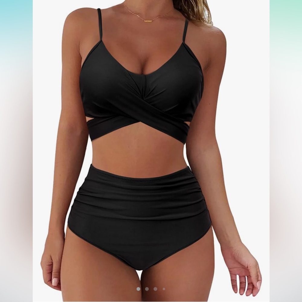 Women Wrap Bikini Set Push Up High Waisted 2 Piece Swimsuit